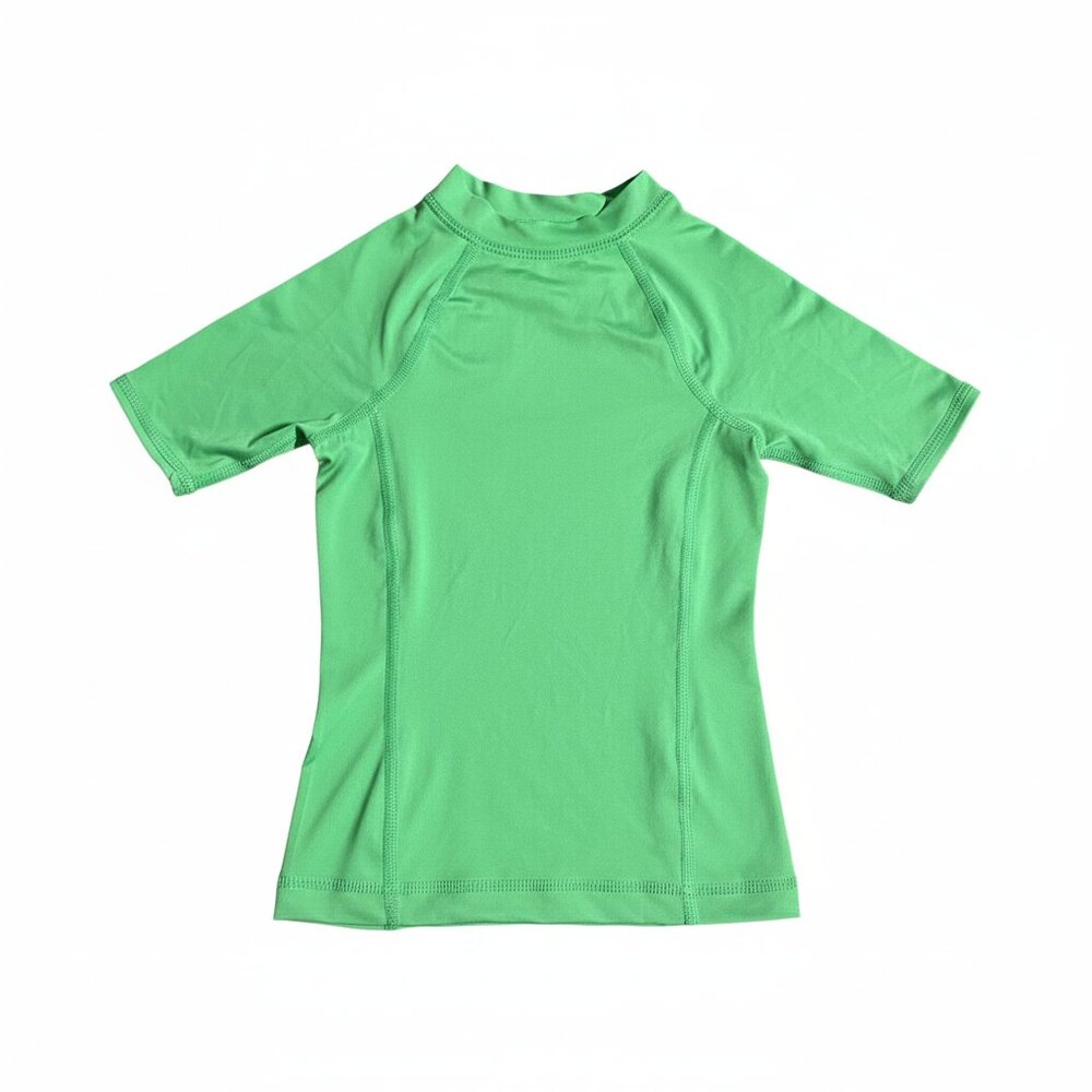 O'Rageous Boys' Rash Guard Short Sleeve UPF 50 Solid Bright Green XXS NEW
